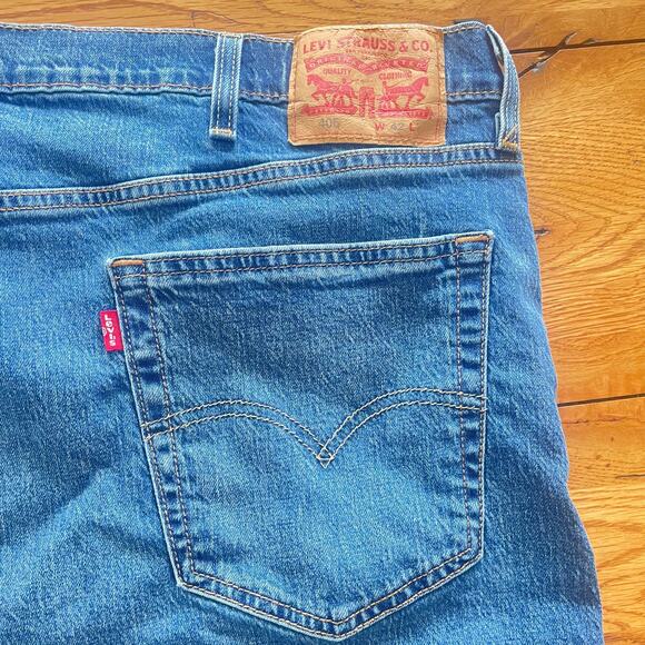Levi’s Men’s Blue Denim Jean Shorts W42 Relaxed Fit Dad Jeans - Picture 4 of 7